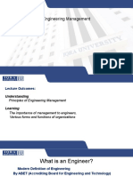 Engg. MGT - Lecture 01