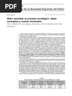 Dolor Asociado Al Proceso Oncológico Viejos Conceptos y Nuevos Horizontes ESPAÑA 2021 CARREGAL-REÑO