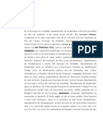 Acta de Matrimonio Comunidad de Gananciales