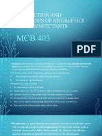 Production and Synthesis of Antiseptics and Disinfectant