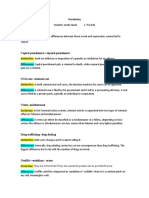 Vocabulary Similarities Differences