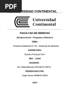 Producto Académico #03 - Universidad Continental - Jorge Franco Armaza Deza - Derecho Procesal Civil I