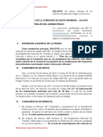 Solicitud para Recojo de Vehiculo en Sede Policial - Jorge Franco Armaza Deza