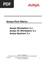 Avaya Port Matrix Avaya Workplace