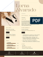 Cream and Brown Aesthetic Graphic Designer Resume