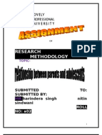 Research Methodology: Submitted TO: Submitted By: Harindera Singh Nitin Sindwani