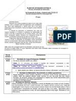 Plano de Atividades Quarentena III 3o Ano