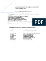 Matching Type: Match The Terms in Column A With The Descriptions Column B. A B