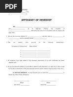 Affidavit of Heirship