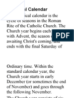 Liturgical Calendar