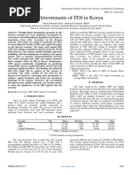 The Determinants of FDI in Kenya