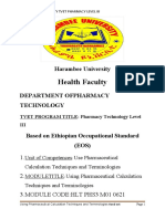 Use Pharmaceutical Calculation Techniques and Terminologies