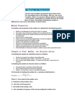 Properties of Median in Statistics