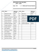 Molecular Formula Handout