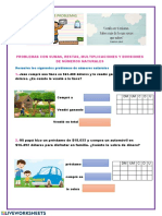 Problemas Con Sumas, Restas, Multiplicaciones Y Divisiones de Números Naturales