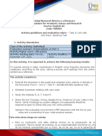 Activity Guide and Evaluation Rubric - Unit 2 - Task 4 - Lets Talk and Share - Speaking Task