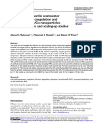 A Prototype of Textile Wastewater Treatment Using Coagulation and Adsorption by Fe/Cu Nanoparticles: Techno-Economic and Scaling-Up Studies