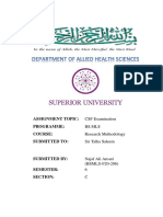 CSF Examination - Najaf Ali Ansari - BSMLS-F20-206