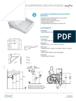 LIZT2 Lavamanos Suspendido Discapacitados