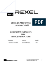 Service and Parts Manual Rexel Shredder 250-1150-1250