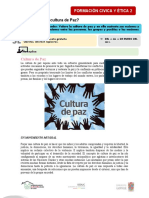 Secundaria: 1. ¿Qué Es La Cultura de Paz?