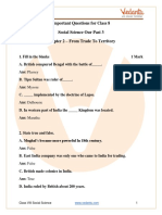 Important Questions For CBSE Class 8 Social Science Our Past 3 Chapter 2 - From Trade To Territory