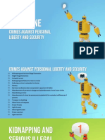 Title 9 Crimes Against Personal Liberty and Security