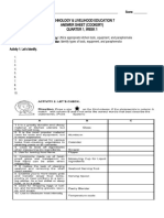 TLE 7 Answer Sheet