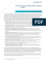 Compliance and Regulation Management Review Memo