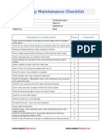 Pump Checklist