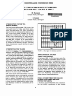 Using The Time Domain Reflectometer To Check For and Locate A Fault