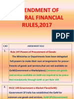 Amendments of GFR, 2017