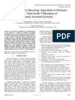 Use of Adaptive Boosting Algorithm To Estimate User's Trust in The Utilization of Virtual Assistant Systems