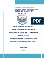 "Arzobispo Loayza": Guia de Procedimiento para Enfermeria Tecnica