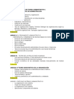 Plan de Evaluacion de Teoria Administrativa I