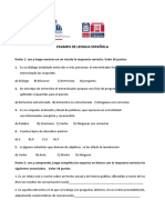 Examen de Lengua Española. 1 y 2