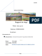 Rapport de Stage Irrigation