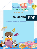 Carpeta de Recuperacion 5to Grado