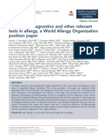 IgE Allergy Testing World Allergy Position Paper