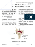 TMD & Its Role in Orthodontics "TMD An Entity Affecting Every Aspect of Life" A Review