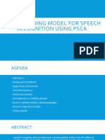 Deep Learning Model For Speech Recognition Using Psca