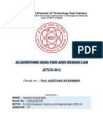 Algorithm Design and Analysis GGSIPU Complete Lab File