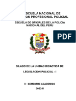 Silabo Legislacion Policial - I 2022 - Ii