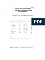 Atividades de Hematologia Clínica - Índices Hematimétricos e Anemias