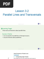 3.2 Parallel Lines and Transversals Lesson