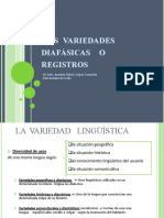 Las Variedades Diafásicas o Registros