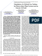 Modeling and Simulation of A Hybrid Gas Turbine Power Plant-Solar Photovoltaic Plant System Used in Messla Oil Field