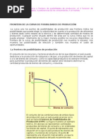 Frontera de La Curva de Posibilidades de Producción