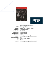 Don E. Schultz - Beth E. Barnes Strategic Brand Communication Campaigns NTC Business Books - 1999