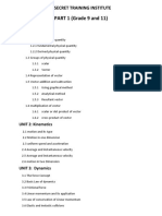 Table of Content S of Physics For Basic To Advanced Special Class